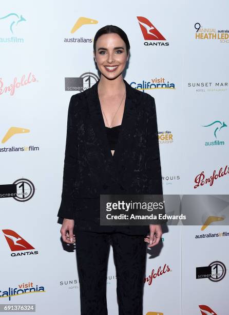 Actress Ashleigh Brewer arrives at The 9th Annual Australians In Film Heath Ledger Scholarship Dinner at the Sunset Marquis Hotel on June 1, 2017 in...