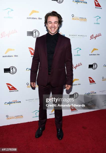 Actor Ben O'Toole arrives at The 9th Annual Australians In Film Heath Ledger Scholarship Dinner at the Sunset Marquis Hotel on June 1, 2017 in West...