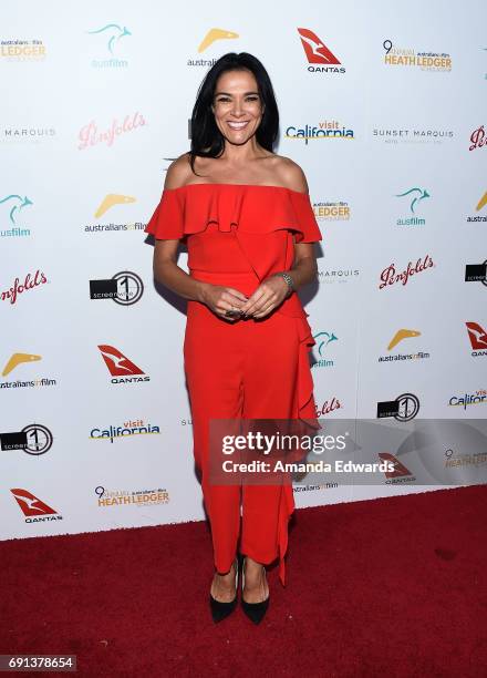 Actress Simone Kessell arrives at The 9th Annual Australians In Film Heath Ledger Scholarship Dinner at the Sunset Marquis Hotel on June 1, 2017 in...