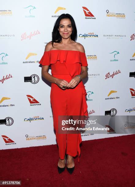 Actress Simone Kessell arrives at The 9th Annual Australians In Film Heath Ledger Scholarship Dinner at the Sunset Marquis Hotel on June 1, 2017 in...