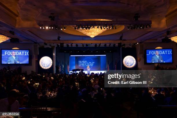 View of atmosphere at the 2017 Los Angeles Evening of Tribute Benefiting The Navy SEAL Foundation on June 1, 2017 in Beverly Hills, California.