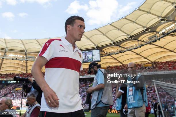 Head coach Hannes Wolf of Stuttgart looks on during the Second Bundesliga match between VfB Stuttgart and FC Wuerzburger Kickers at Mercedes-Benz...