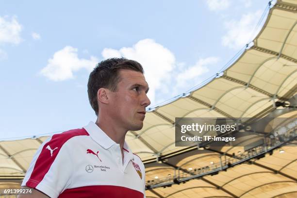 Head coach Hannes Wolf of Stuttgart looks on during the Second Bundesliga match between VfB Stuttgart and FC Wuerzburger Kickers at Mercedes-Benz...