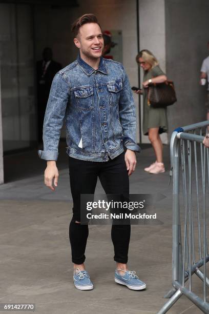 Olly Murs seen at BBC Radio One on June 2, 2017 in London, England.