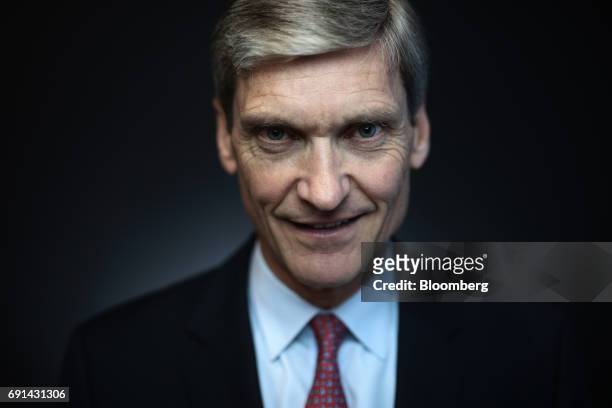 Erik Fyrwald, chief executive officer of Syngenta AG, poses for a photograph following a Bloomberg Television interview during the St. Petersburg...