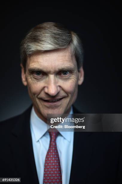 Erik Fyrwald, chief executive officer of Syngenta AG, poses for a photograph following a Bloomberg Television interview during the St. Petersburg...