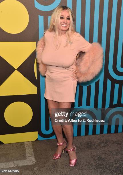 Actress Mamie Van Doren attends the MAC Pro to Pro Los Angeles Event at Siren Studios on June 1, 2017 in Hollywood, California.