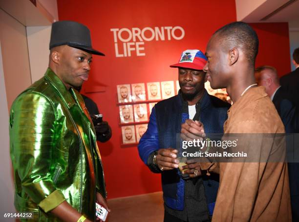 Kardinal Offishall and Torrance Hall attend Power Ball XIX: Stereo Vision Presented By Max Mara at The Power Plant on June 1, 2017 in Toronto, Canada.