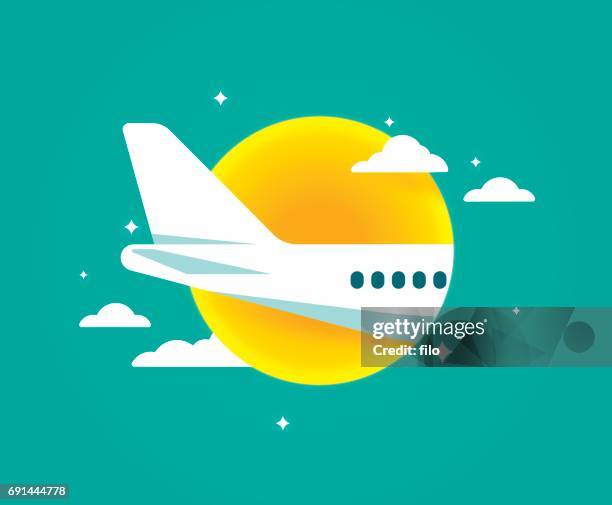 ilustraciones, imágenes clip art, dibujos animados e iconos de stock de vuelo de avión de viaje aire - airplane tail