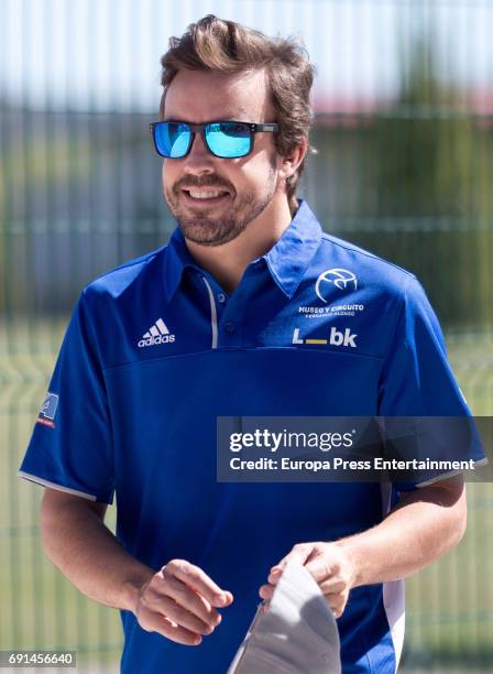 Spanish F1 driver Fernando Alonso attends the Spanish Kart Racing at Fernando Alonso circuit on May 6, 2017 in Asturias, Spain.