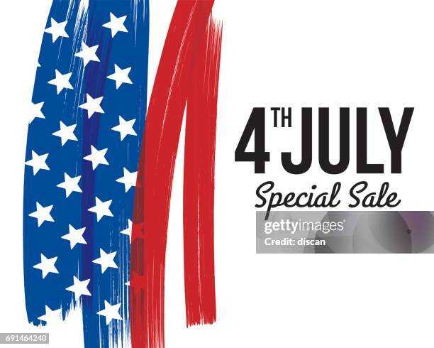 independence day sale card - 2017 stock illustrations