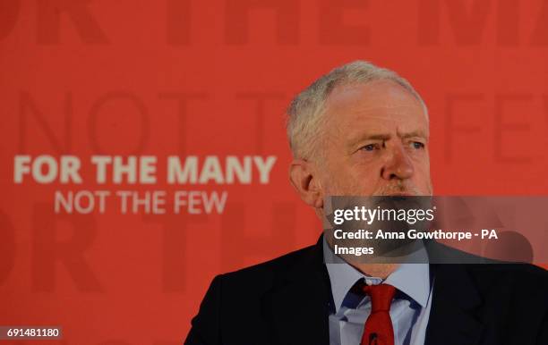 Labour leader Jeremy Corbyn delivers a speech at York Science Park where he outlined his party's industrial strategy while on the general election...