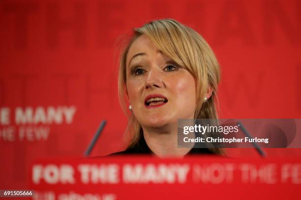 Shadow Business Secretary Rebecca Long-Bailey gives a speech on Labour's industrial strategy during a General Election campaign visit with leader...