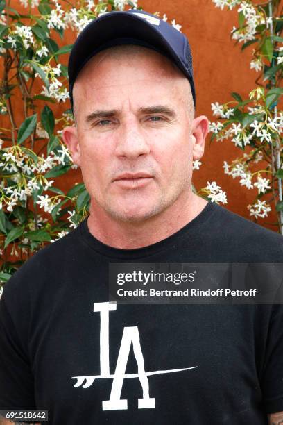 Actor Dominic Purcell attends the 2017 French Tennis Open - Day Six at Roland Garros at Roland Garros on June 2, 2017 in Paris, France.