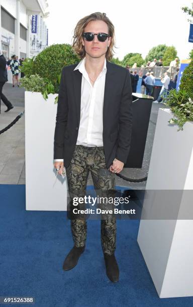 Dougie Poynter attends Ladies Day of the 2017 Investec Derby Festival at The Jockey Club's Epsom Downs Racecourse at Epsom Racecourse on June 2, 2017...