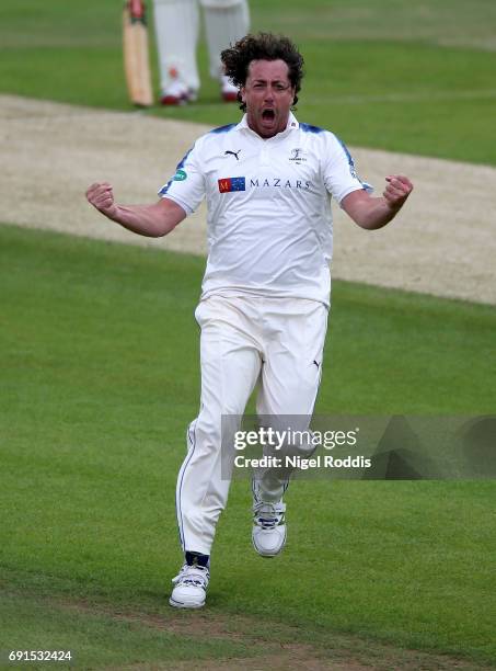 Xxxx of Yorkshire in action during Day One of the Specsavers County Championship Division One match between Yorkshire and Lancashire at Headingley on...