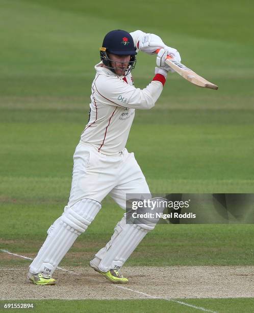 Steven Croft of Lancashire in action during Day One of the Specsavers County Championship Division One match between Yorkshire and Lancashire at...