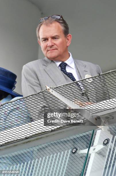 Hugh Bonneville attends Ladies Day of the 2017 Investec Derby Festival at The Jockey Club's Epsom Downs Racecourse at Epsom Racecourse on June 2,...