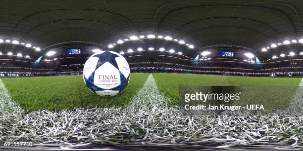 General view inside the ground prior to the UEFA Champions League Final between Juventus and Real Madrid at the National Stadium of Wales on June 2,...
