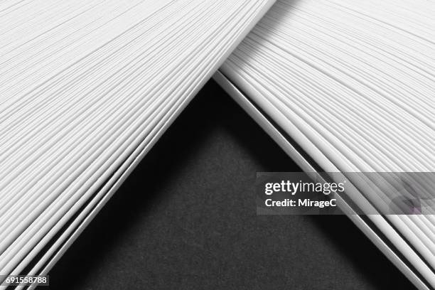 monochrome abstract paper pile - high contrast texture stock pictures, royalty-free photos & images