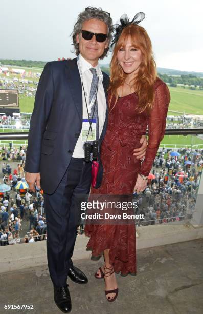 George Waud and Charlotte Tilbury attend Ladies Day of the 2017 Investec Derby Festival at The Jockey Club's Epsom Downs Racecourse at Epsom...