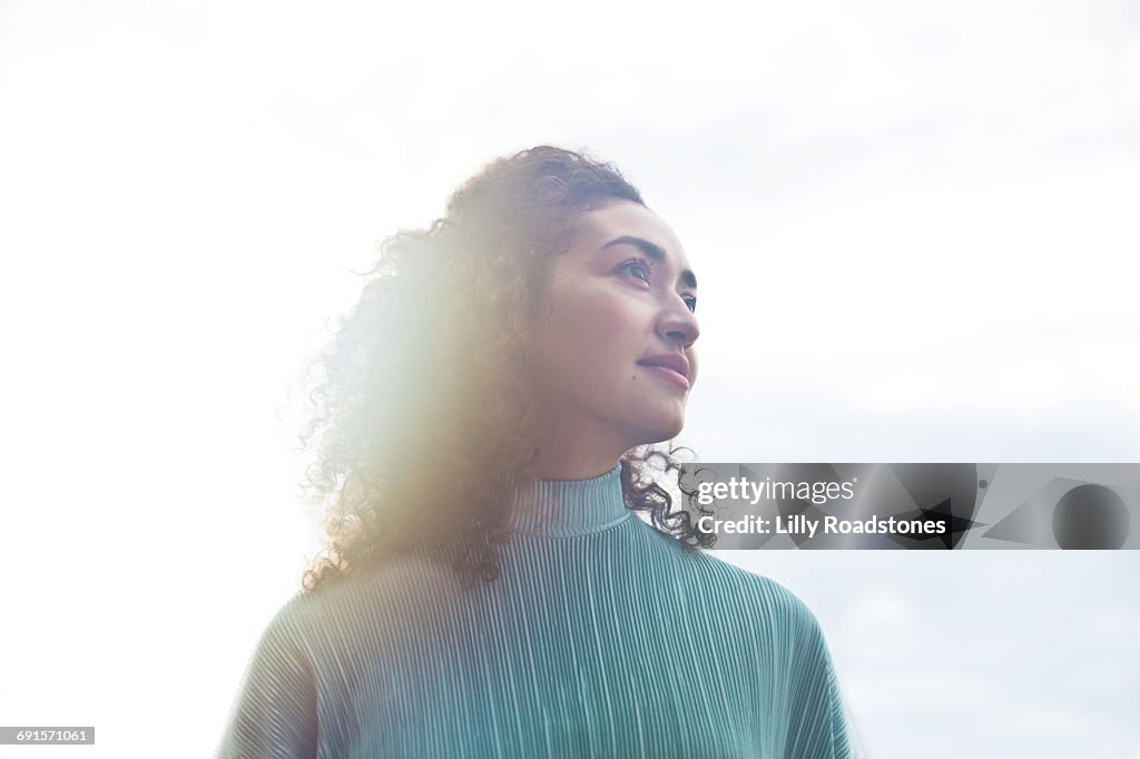 Young woman looking into distance