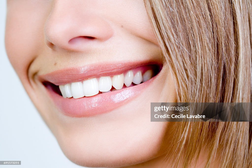 Woman's smile, close-up