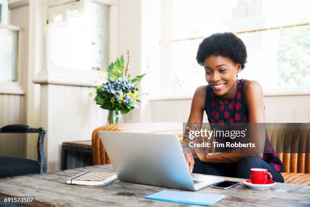 woman using laptop - interface dots stock pictures, royalty-free photos & images