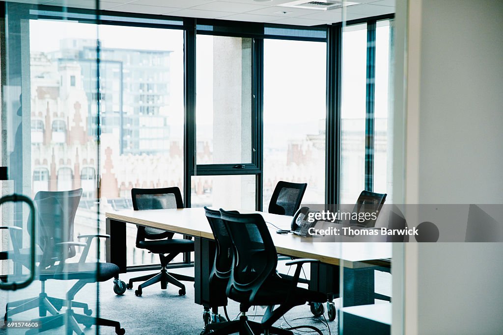 Empty office conference room