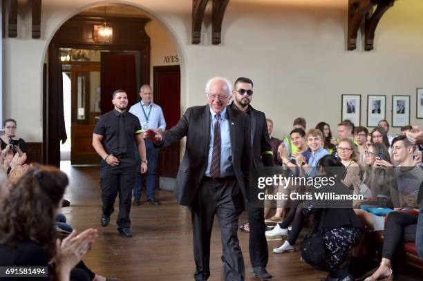 Bernie Sanders arrives to speak at The Cambridge Union on June 2, 2017 in Cambridge, England. The former US presidential candidate gave a speech at...