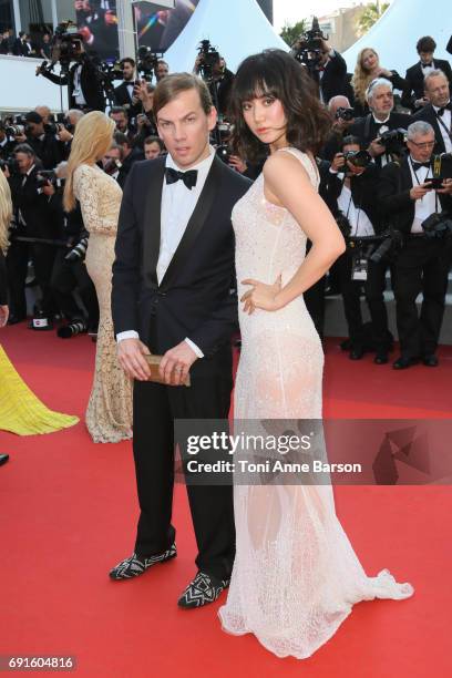 Christophe Guillarme and Betty Bachz attend the "Based On A True Story" screening during the 70th annual Cannes Film Festival at Palais des Festivals...