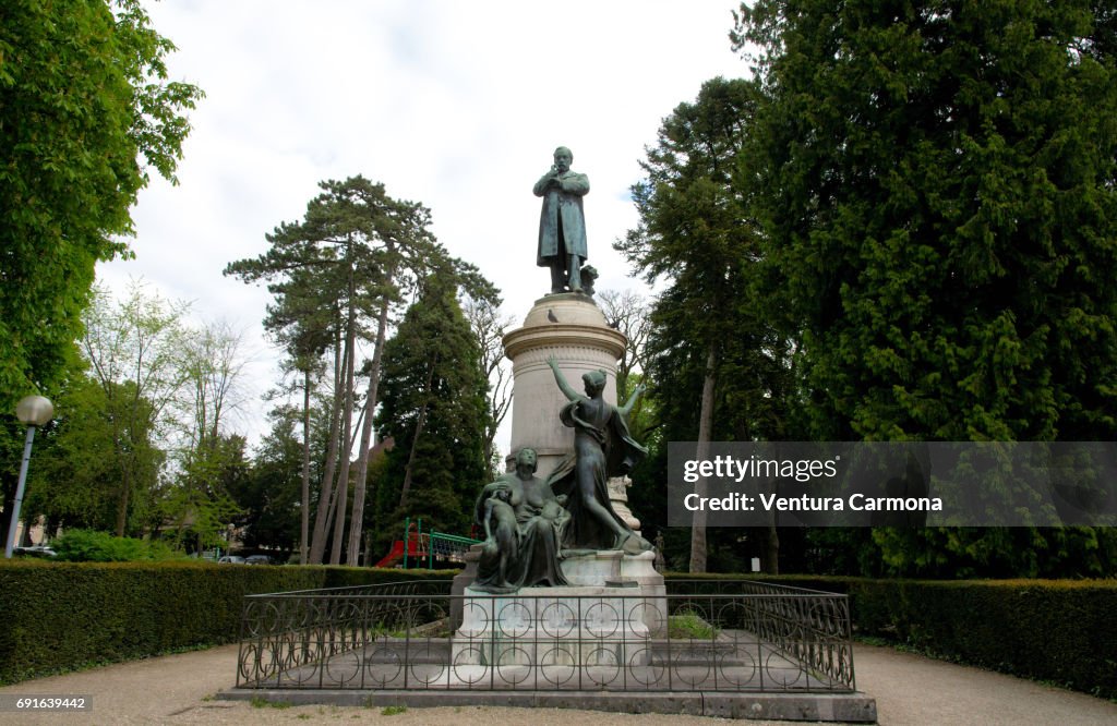 Statue of Louis Pasteur in Dole - Jura - France