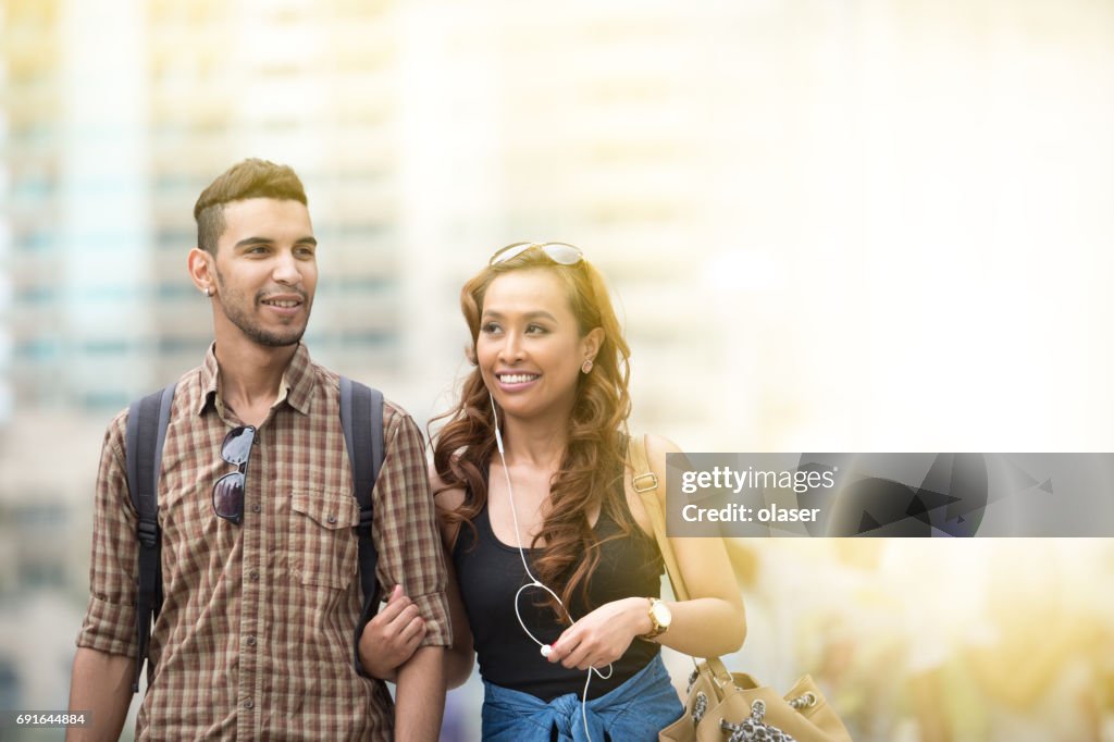 Young couple on vacation in Dubai