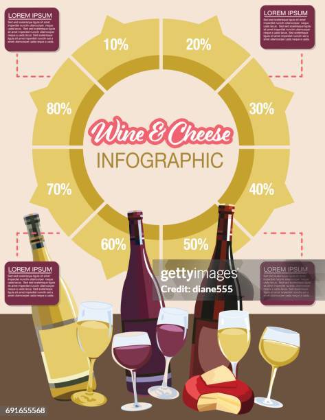 stockillustraties, clipart, cartoons en iconen met wijndruiven infographic - macaroni en kaas