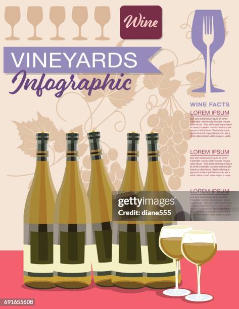 wine grapes infographic - macaroni and cheese stock illustrations