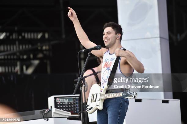 Jack Antonoff of Bleachers performs onstage during the 2017 Governors Ball Music Festival - Day 1 at Randall's Island on June 2, 2017 in New York...