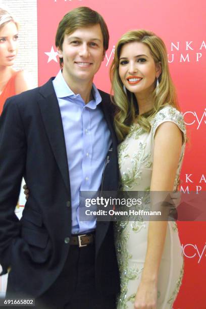 Jared Kushner and Ivanka Trump attend Macy's Celebrates the Launch of Ivanka Trump Fragrance at Herald Square at Macy's on February 19, 2013 in New...