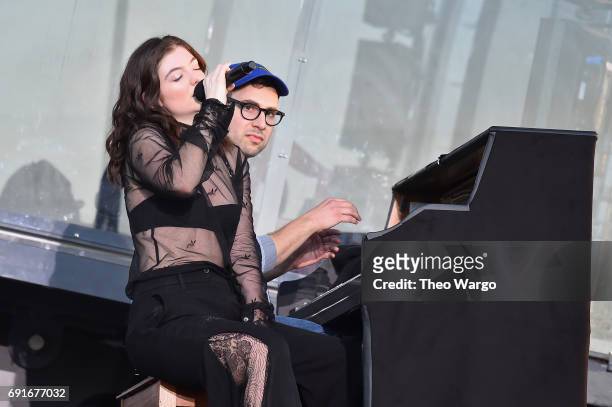 Lorde and Jack Antonoff perform onstage during the 2017 Governors Ball Music Festival - Day 1 at Randall's Island on June 2, 2017 in New York City.