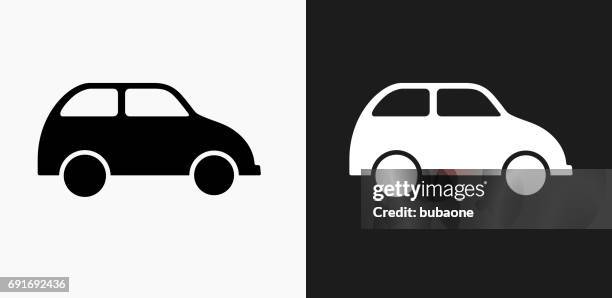car icon on black and white vector backgrounds - car black background stock illustrations