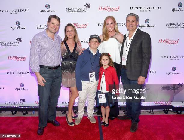 Colleen deVeer and family attend the Greenwich International Film Festival Opening Night Party on June 2, 2017 in Greenwich, Connecticut.