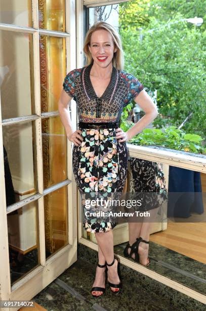 Amy Hargreaves attends the 10th anniversary Films on the Green opening cocktail party at Cultural Services of the French Embassy on June 2, 2017 in...