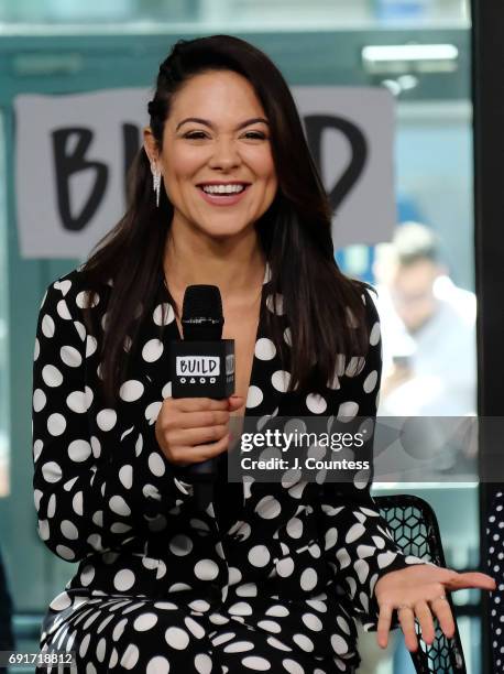 Actress Camille Guaty onstage during Build Presents Vanessa Williams, Star Jones, Chloe Bridges, Camille Guaty & Fiona Gubelmann Discussing "Daytime...