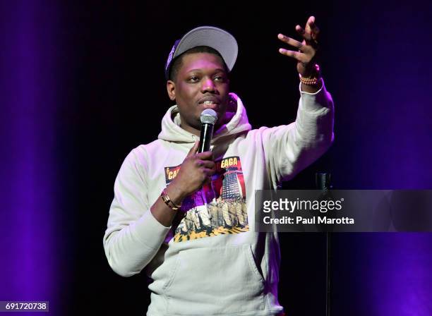 Comedian Michael Che performs at the Wilbur Theater on June 2, 2017 in Boston, Massachusetts.