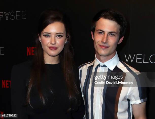 Actors Katherine Langford and Dylan Minnette attend Netflix's "13 Reasons Why" FYC event at Netflix FYSee Space on June 2, 2017 in Beverly Hills,...