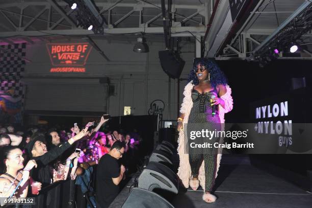 Cupcakke performs on stage at NYLON + NYLON Guys Celebrate the Music Issue at House of Vans Brooklyn on June 2, 2017 in New York City.