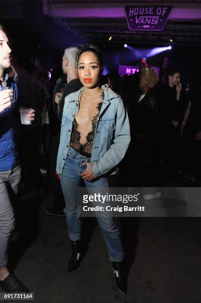 Kitty Cash attends NYLON + NYLON Guys Celebrate the Music Issue at House of Vans Brooklyn on June 2, 2017 in New York City.