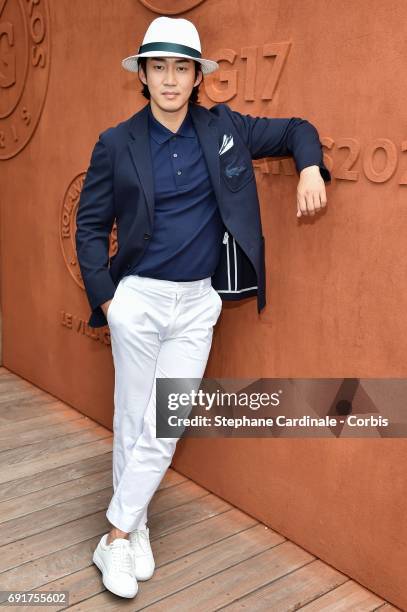 Korean Actor Yoon Kye-Sang attends the 2017 French Tennis Open - Day Six at Roland Garros on June 2, 2017 in Paris, France.