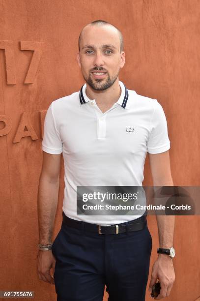 Alexandre Chiere from Synapson band attends the 2017 French Tennis Open - Day Six at Roland Garros on June 2, 2017 in Paris, France.