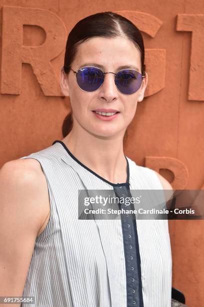 Marie Agnes Gillot attends the 2017 French Tennis Open - Day Six at Roland Garros on June 2, 2017 in Paris, France.