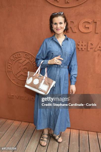 Actress Armelle Lesniak attends the 2017 French Tennis Open - Day Six at Roland Garros on June 2, 2017 in Paris, France.